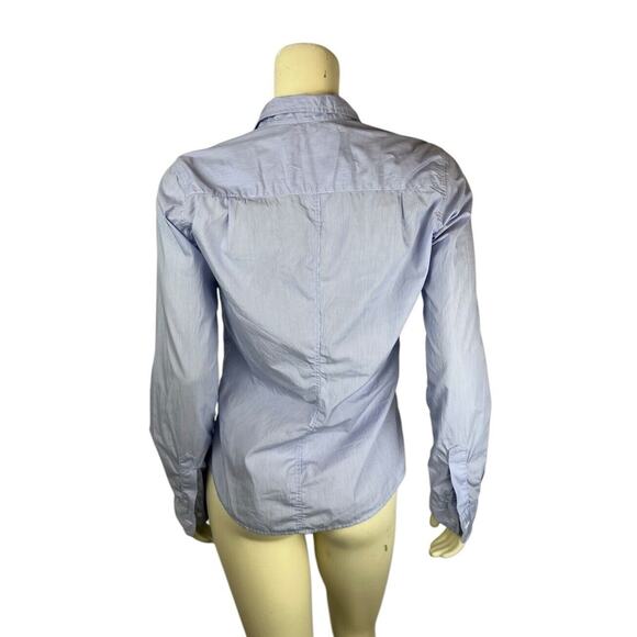 Frank & Eileen Long Sleeve Stripe Barry Shirt Size Small Blue White Button Up - Picture 4 of 13